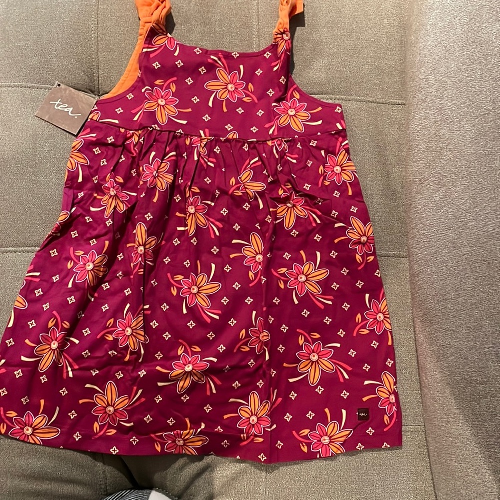 Tea Collection 8 cotton pattern shirt purple orange